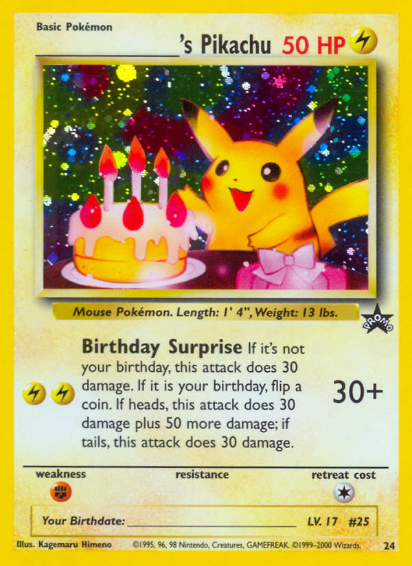 Birthday Pikachu (Holo)