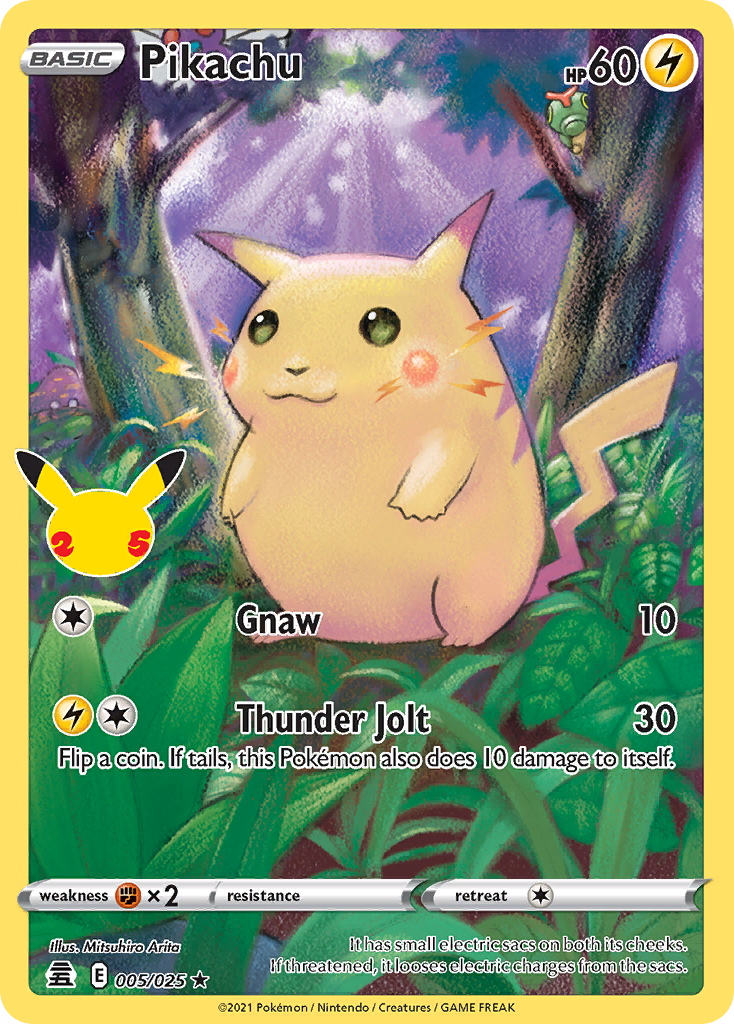 Pikachu (Holo Rare) (25th Stamp) (Packs)