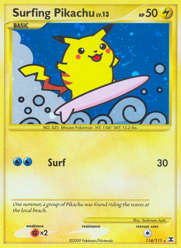 Rising Rivals Surfing Pikachu (Secret Rare) (Lv.12)