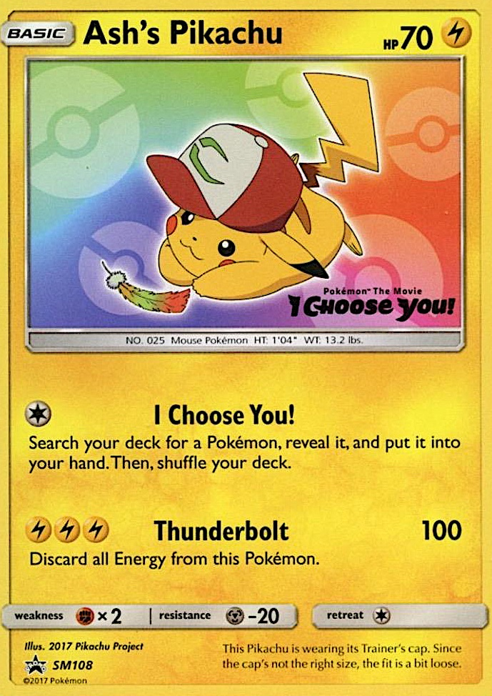 Ash's Pikachu (Non-Holo) (Stamp)