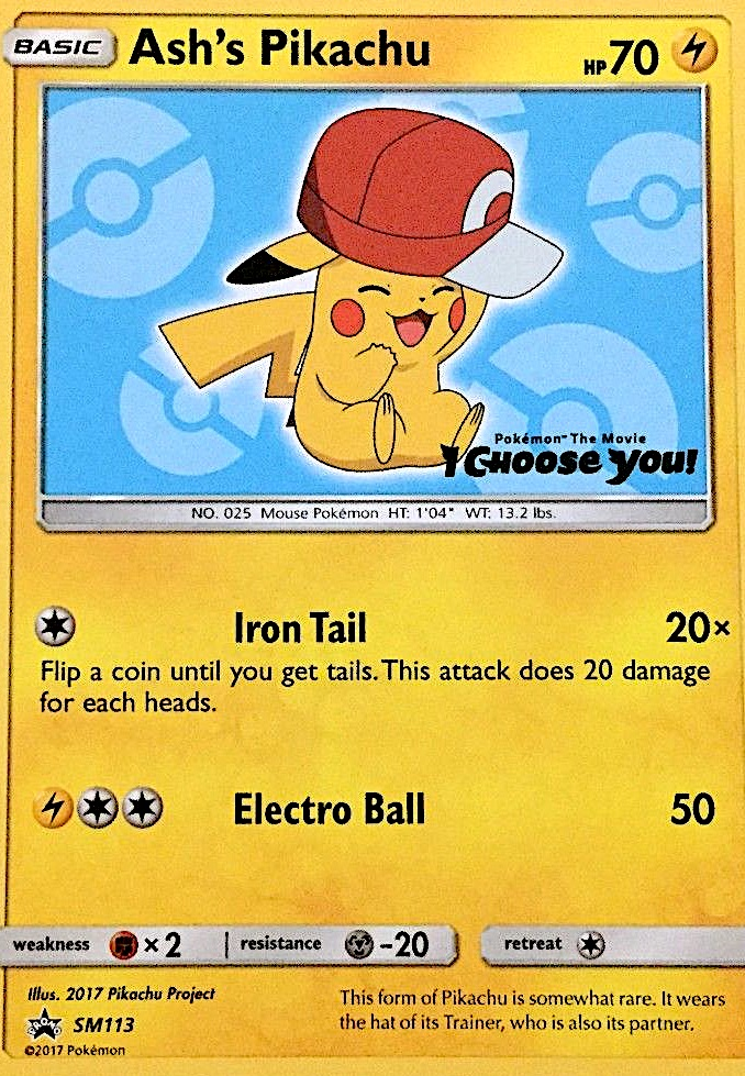 Ash's Pikachu (Non-Holo) (Stamp) (Kalos)