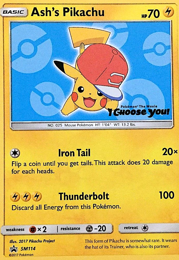 Ash's Pikachu (Non-Holo) (Stamp) (Alola)