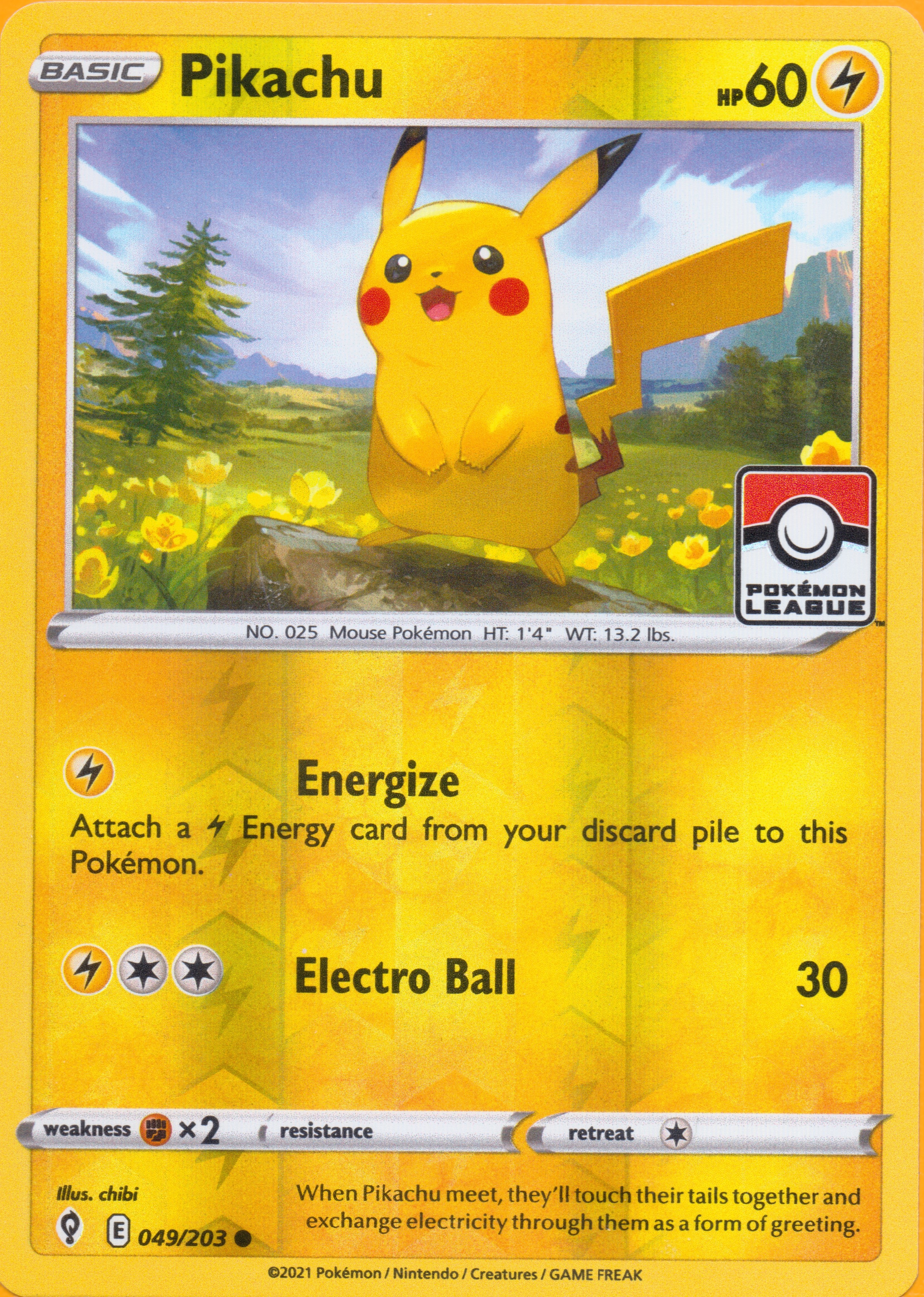 Pikachu (Pokemon League Stamp) (ES Artwork)